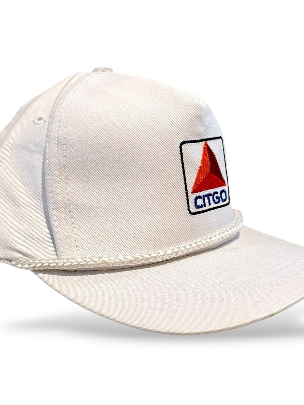 CITGO Trucker Hat White Snapback Rope Cap Gas Logo Retro Style Promo